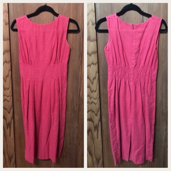 Charles Nolan Linen Dress Pink Red - Picture 1 of 8